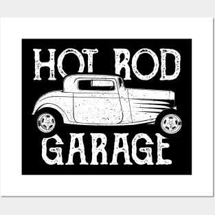 Hot Rod Garage Classic Car Posters and Art